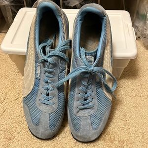 Puma light blue running shoes